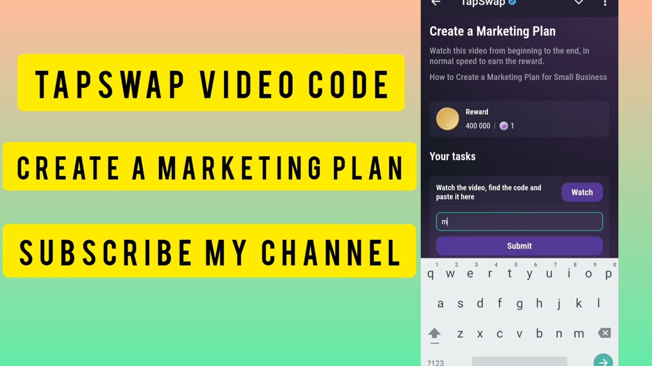 Create a Marketing Plan | Tapswap Code | How to Create a Marketing Plan for Small