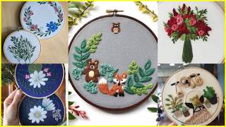 Hand embroidery designs for tablecloth / pillow embroidery #embroidered#handembroideryforbeginners 