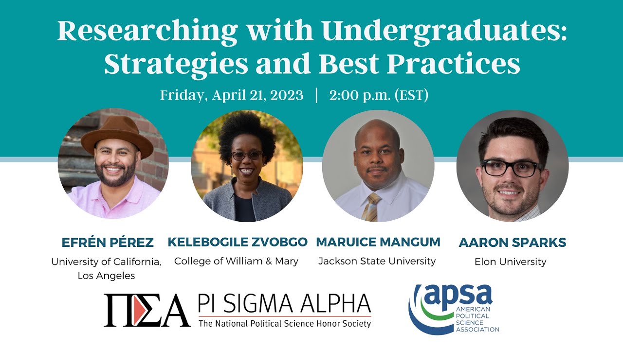 Researching with Undergraduates: Strategies and Best Practices