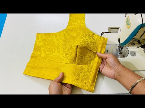 Madras Cut Blouse Cutting and Stitching | Cross Cut Blouse Cutting | Madras Cut Blouse Design