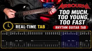 Airbourne - Too Much, Too Young, Too Fast | Rhythm Guitar TAB | Tutorial | Cover