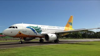 preview picture of video 'Takeoff-A319.Cebu Pacific-Dumaguete to Manila-Very Close view!!'