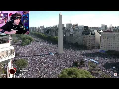 RUBIUS reacciona a la masiva gente del OBELISCO ARGENTINA 😮😮