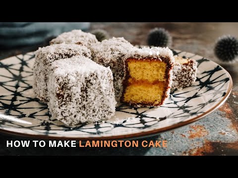 , title : 'How to make Australian Lamington Cake |  No Baking Powder Sponge Cake | ASMR Cooking'