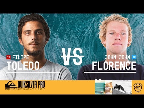 Filipe Toledo vs. John John Florence - Round Four, Heat 1 - Quiksilver Pro Gold Coast 2019