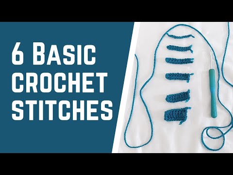 6 Basic crochet stitches  || Easy and simple stitches for Beginners