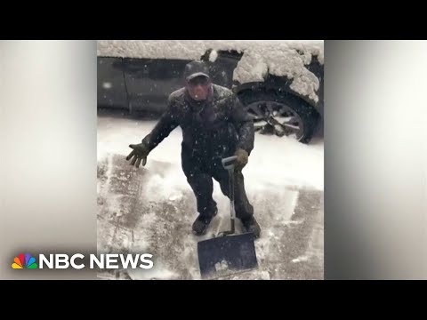 Al Roker shovels snow in massive winter storm