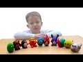 Сюрпризы из теста/пластилина ПлэйДо открываем игрушки Surprises de pâte / jouets ...