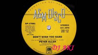 Peter Allen -  Don&#39;t Wish Too Hard (US Promo 12`Jim Burgess Remix Long Version)