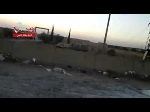 اغتنام عربة بي ام بي في قرية الدويرينة في ريف حلب بعد السيطرة عليها من قبل كتيبة بشائر النصر