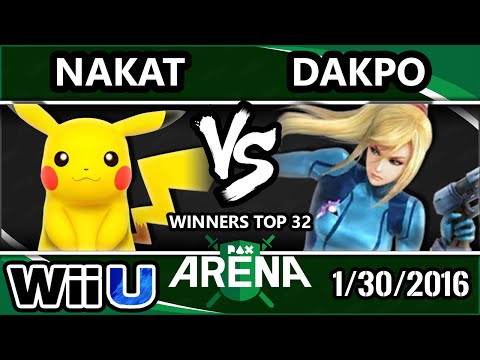 PAX - CLG | Nakat (Ness, Pikachu) Vs. Dakpo (ZSS, Luigi) SSB4 Top 32 - Smash Wii U - Smash 4