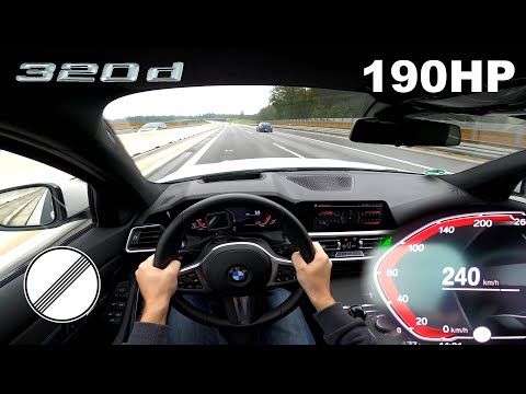 BMW 320d G20 190HP | TOP SPEED ON GERMAN AUTOBAHN | 240km/h
