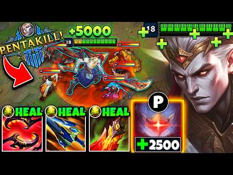 Zaahen but I can literally out-heal the entire enemy team 1v5 (200% LIFESTEAL, PENTAKILL)