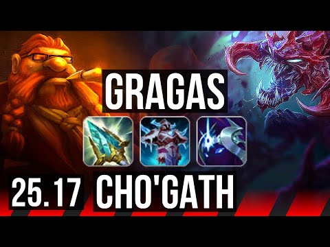 GRAGAS vs CHO'GATH (TOP) | Dominating | KR Master | 25.17