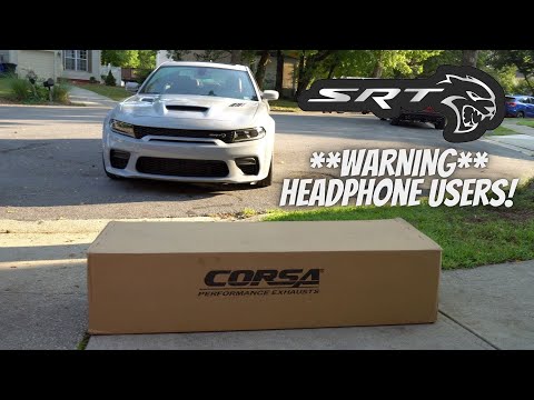 INSTALLING CORSA EXTREME VALVED CAT-BACK EXHAUST ON MY 2022 WIDE BODY CHARGER HELLCAT! 😈