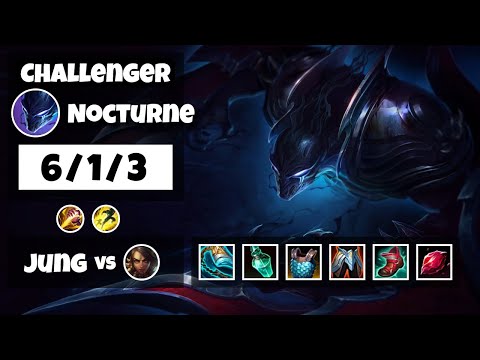 Nocturne s11 Jungle Challenger Replay (6/1/3) - KOREAN