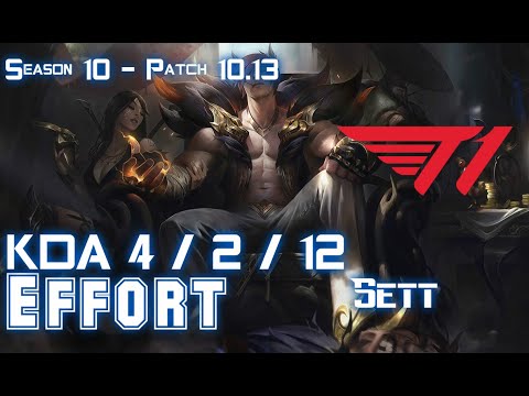 T1 Effort SETT vs TAHM KENCH Support - Patch 10.13 KR Ranked