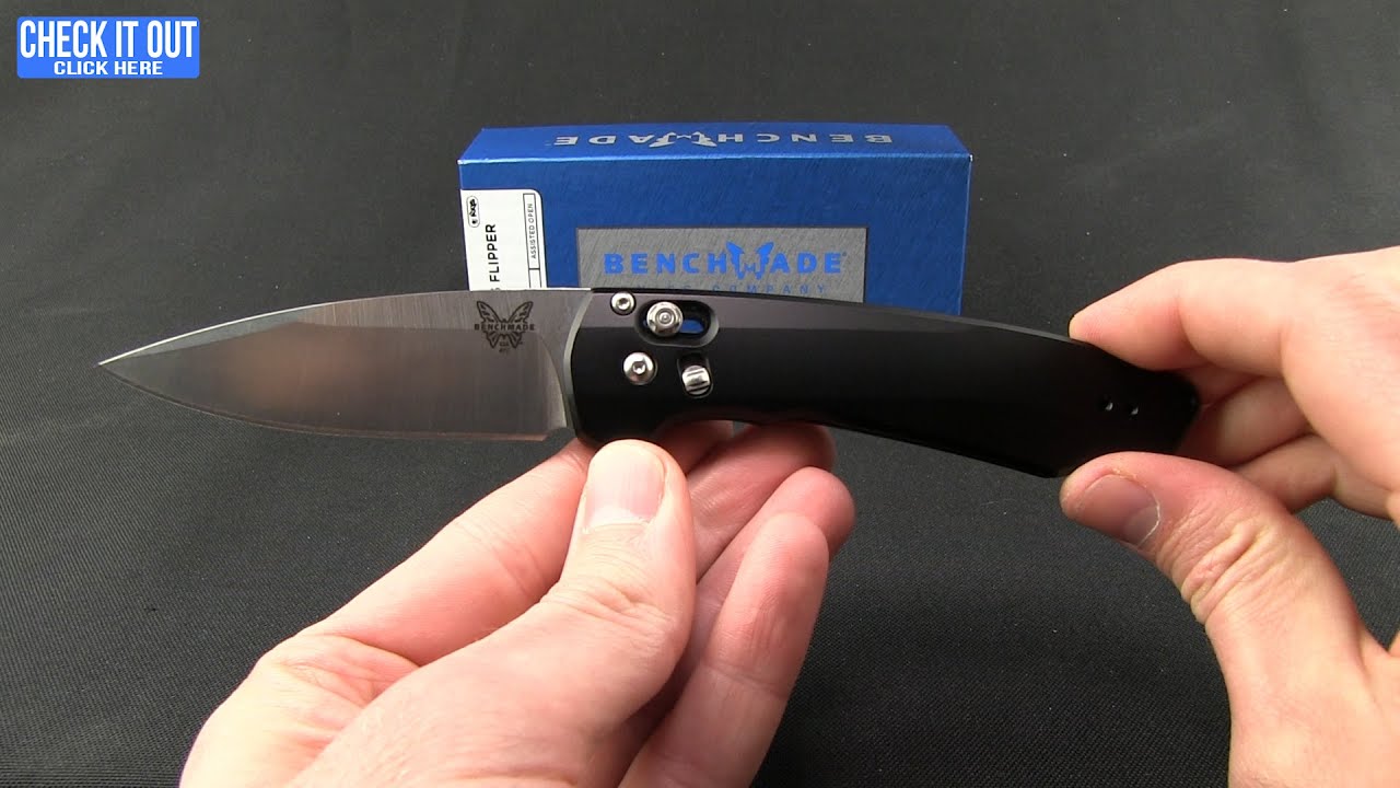 Benchmade Arcane Flipper AXIS-Assist Knife Black (3.2" Satin Serr CPM-S90V) 490S