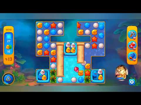 фишдом 2022  #  10741 уровень - прохождение без бустеров # Fishdom,   10741  level - no Boosters.