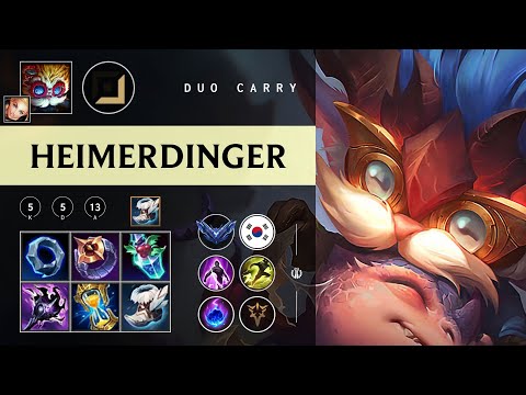 Heimerdinger Carry vs Caitlyn - KR Diamond Patch 26.01