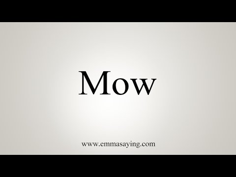 Part of a video titled How To Say Mow - YouTube