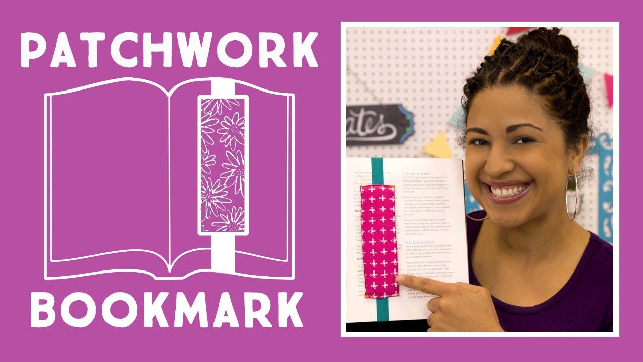 Make an Easy Patchwork Bookmark with Elastic and Fabric