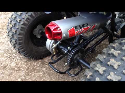 2014 Polaris Outlaw 90cc with Big Gun Mini Evo Exhaust!