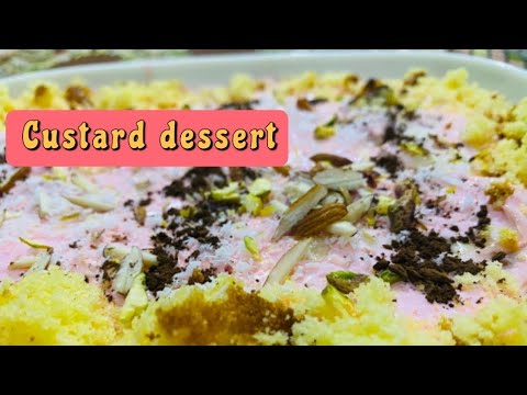 Creamy Cake and Custard Dessert | Najma's kitchen #custard