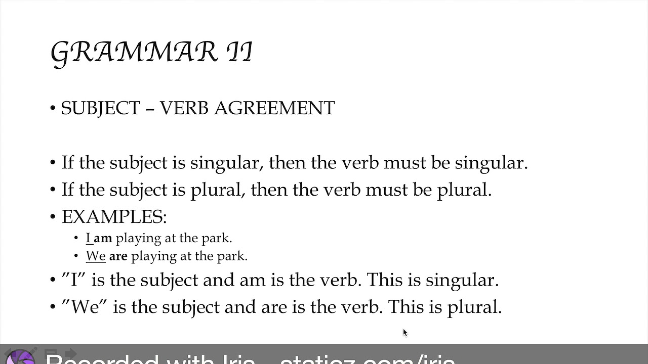 ESL PowerPoint Presentation: Grammar