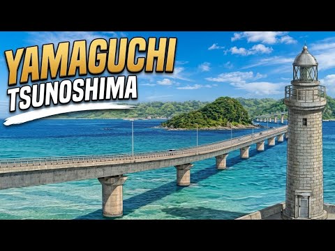🌊 Crossing Japan's Most Beautiful Bridge - Tsunoshima Lighthouse in Yamaguchi 4K. READ DESCRIPTION!