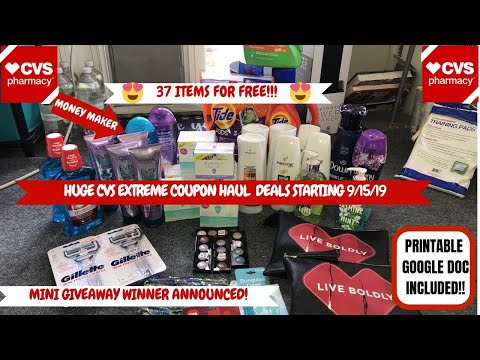 HUGE CVS EXTREME COUPON HAUL DEALS STARTING 9/15/19|37 ITEMS FOR FREE|LOTS OF FREE & CHEAP 😍 Video