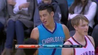 林書豪Jeremy Lin's Offense & Defense Highlights 2016-01-03 Hornets VS Thunder
