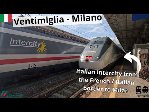 Ventimiglia - Milan (Milano) on board of an Italian intercity from the Italian / French border