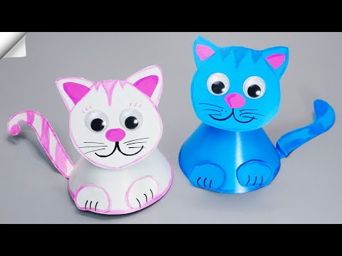 Cute Paper CAT Moving paper toys Paper crafts