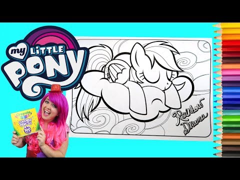 Coloring Rainbow Dash My Little Pony Coloring Book Page Crayola Colored Pencil | KiMMi THE CLOWN Video