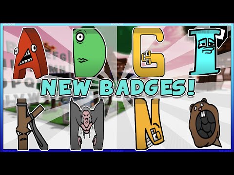 HOW TO FIND ALL 16 NEW BADGES in Find the Alphabet lore letters | ROBLOX