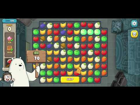 We Bare Bears Match3 Repairs Level 543 - No Boosters