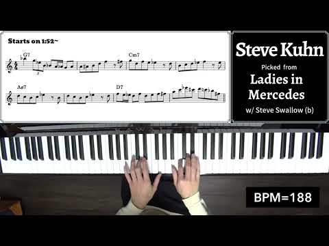 A Lick A Week! 125th Week: Steve Kuhn's Lick on "Ladies in Mercedes"