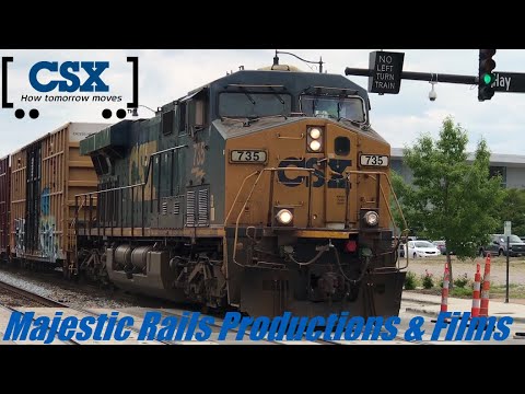 [CSXT]735 ES44AH Leads Q400-16 NB W/Long Cuts Of Tank Cars & 3385 [ET44AH] Mid Train In Fay NC