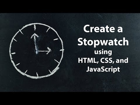 Simple Stopwatch Using Html Css Javascript