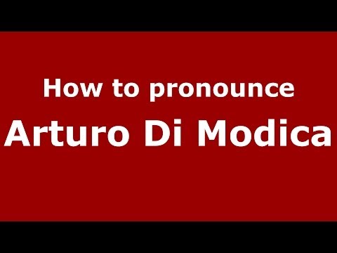 How to pronounce Arturo Di Modica