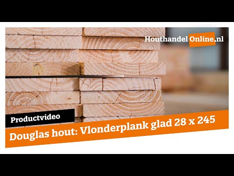 Vlonderplank Douglas hout 28x245mm geschaafd (zonder ribbels)  video