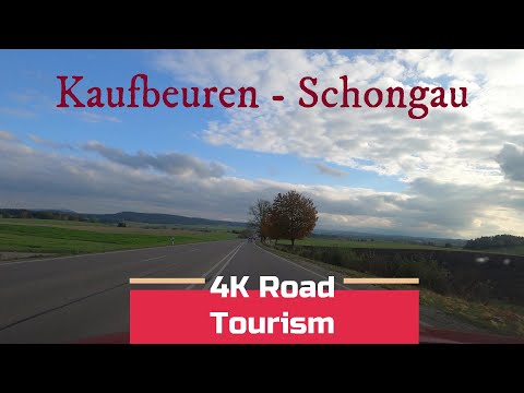 Driving Germany: St2055 & B17 Kaufbeuren - Schongau - 4K scenic drive between 2 historical towns