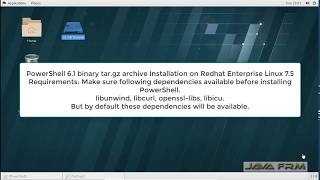 PowerShell 6.1 binary tar.gz archive Installation on Redhat Enterprise Linux 7.5