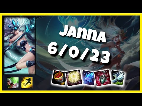 EU Challenger Janna SUPPORT (6/0/23) vs YUUMI Gameplay Replay - Patch 10.19