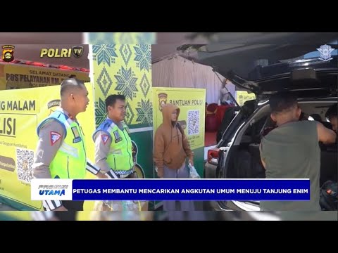 POLRES PRABUMULIH BERI BANTUAN KE PEMUDIK YANG TIDAK MENDAPATKAN ANGKUTAN