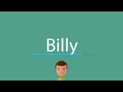 How to pronounce Billy