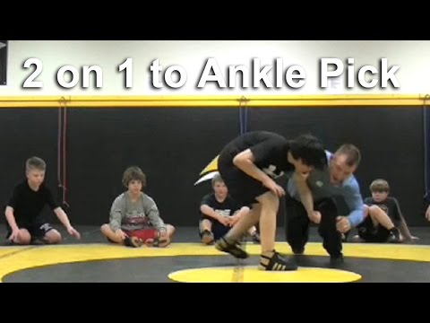2 on 1 to Ankle Pick - Cary Kolat Wrestling Moves