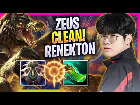 ZEUS IS SO CLEAN WITH RENEKTON IN EUW SOLOQ! - T1 Zeus Plays Renekton TOP vs Akali! | Bootcamp 2024