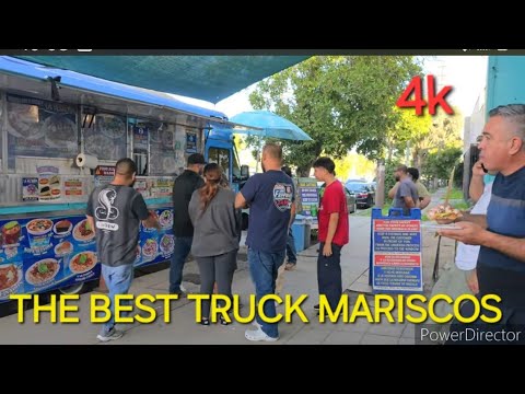 LOS MEJORES MARISCOS THE BEST MARISCOS TRUCK  EN LOS ANGELES CA TRUCK 🚚 4k